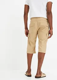 Cargo instapbermuda met linnen, regular fit, bonprix