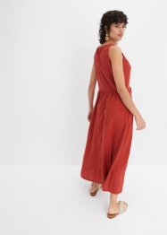 Geweven maxi jurk met linnen, bpc bonprix collection