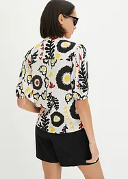 Crinkle blouse met smokwerk, bonprix