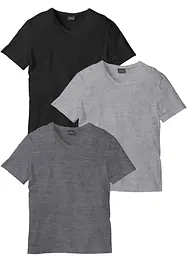 T-shirt met V-hals (set van 3), bonprix