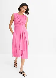 Midi jurk met drapering, bonprix