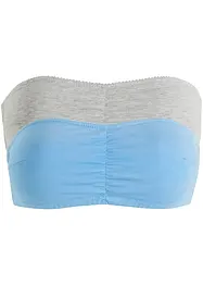 Bandeau bh (set van 2) met biologisch katoen voor cup A & B, bonprix