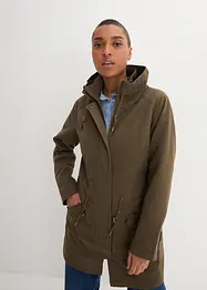 Korte katoenen parka met opstaande kraag, getailleerd, bonprix