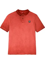 Piqué poloshirt in gewassen look, korte mouw, bonprix