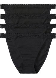 Tanga maxislip (set van 4) met biologisch katoen, bpc bonprix collection