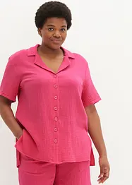 Lange mousseline overhemdblouse, bonprix
