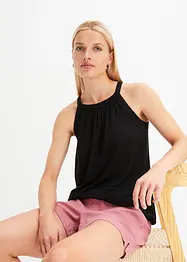 Jersey top met plooitjes, bonprix