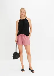 Jersey top met plooitjes, bonprix