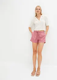 Linnen short met zijsplitten, BODYFLIRT