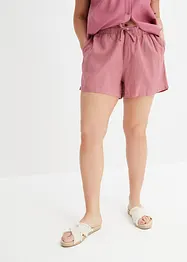 Linnen short met zijsplitten, BODYFLIRT