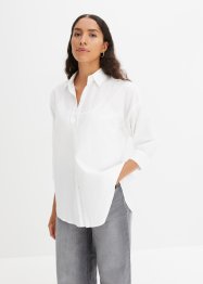 Oversized blouse van katoen met 3/4 mouwen, bonprix