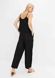 Jersey plissé jumpsuit, bonprix