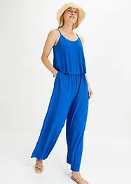 Jersey plissé jumpsuit, bonprix