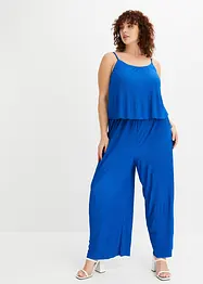 Jersey plissé jumpsuit, bonprix