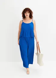 Jersey plissé jumpsuit, bonprix