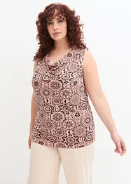 Top met watervalhals van soepele viscose, bonprix