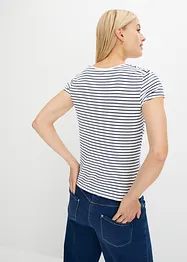 Gestreept shirt met cut-out, bonprix