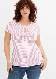 Gestreept shirt met cut-out, bonprix