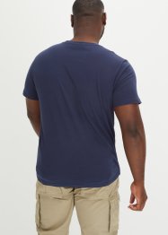 Henley shirt van biologisch katoen (set van 3), korte mouw, bonprix