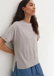 Oversized T-shirt met splitten opzij, bonprix