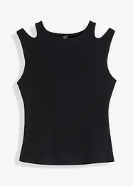 Geribde top met cut-outs, bonprix