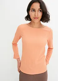 Longsleeve van lichte crêpe, bonprix