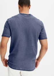 T-shirt van biologisch katoen met vetersluiting, John Baner JEANSWEAR
