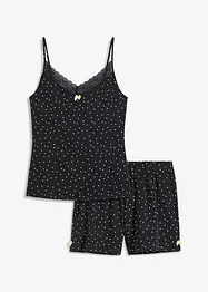 Shortama met sierlijk kant (2-dlg. set), bonprix