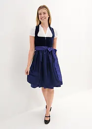 Dirndl met fluweel en schort van satijn (2-dlg. set), bonprix