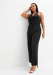 Jersey jumpsuit met plooitjes, bonprix