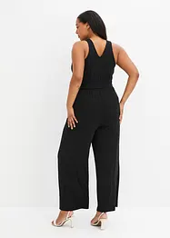 Jersey jumpsuit met plooitjes, bonprix