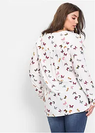 Blouse met een V-hals van soepele viscose, bonprix