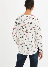 Blouse met een V-hals van soepele viscose, bonprix