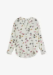 Blouse met een V-hals van soepele viscose, bonprix