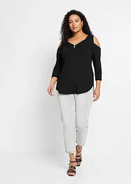 Cold shoulder shirt van soepele viscose, bonprix