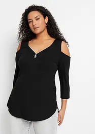 Cold shoulder shirt van soepele viscose, bonprix