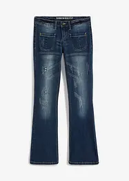 Flared stretch jeans low waist, bonprix