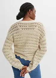 Ajour vest van katoen, bonprix