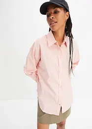 Oversized overhemdblouse met knoopsluiting van katoen, bonprix