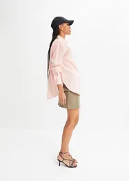 Oversized overhemdblouse met knoopsluiting van katoen, bonprix