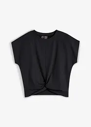 Kort T-shirt met knoopeffect, bonprix