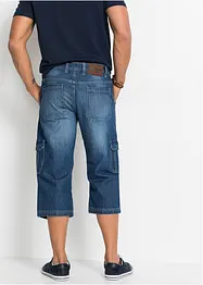Regular fit 3/4 stretch cargo jeans, straight, bonprix