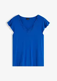 Shirt met kant van viscose, bonprix