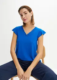 Shirt met kant van viscose, bonprix