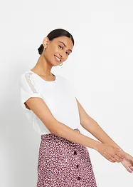 Luchtig shirt met kant, bonprix