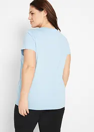 Shirt met ronde hals (set van 5), korte mouw, bonprix