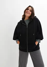 Sweatvest cape van katoen, bonprix
