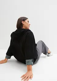 Sweatvest cape van katoen, bonprix