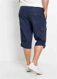 Lange cargo bermuda met linnen, regular fit, bonprix