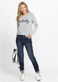 Boyfriend stretch jeans mid waist, bonprix